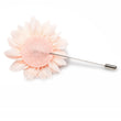 Pastel Peach Flower Mens Lapel Pin