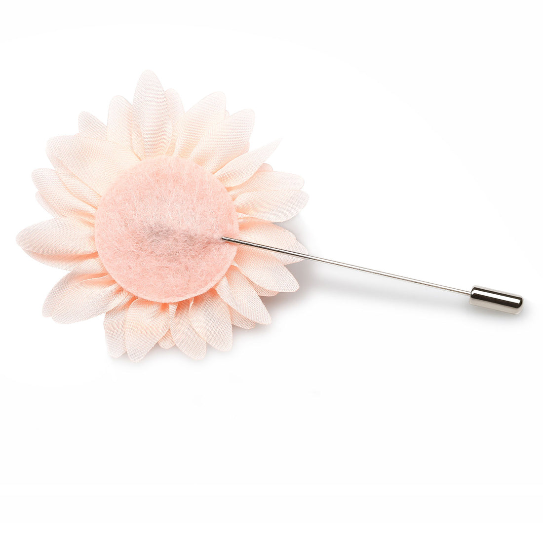 Pastel Peach Flower Mens Lapel Pin