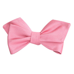 Pastel Pink Self Tie Diamond Tip Bow Tie 2