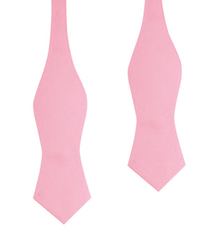 Pastel Pink Self Tie Diamond Tip Bow Tie