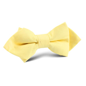 Pastel Yellow Cotton Diamond Bow Tie