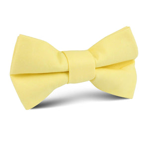 Pastel Yellow Cotton Kids Bow Tie