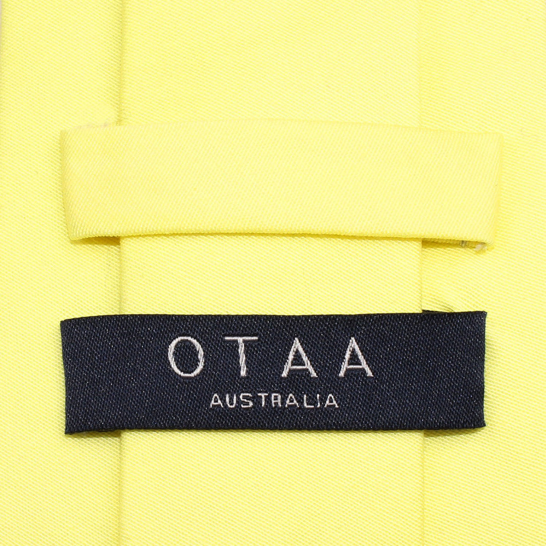 Pastel Yellow Cotton Skinny Tie