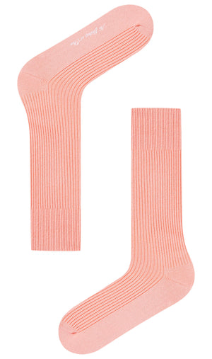 Peach Ribbed Socks