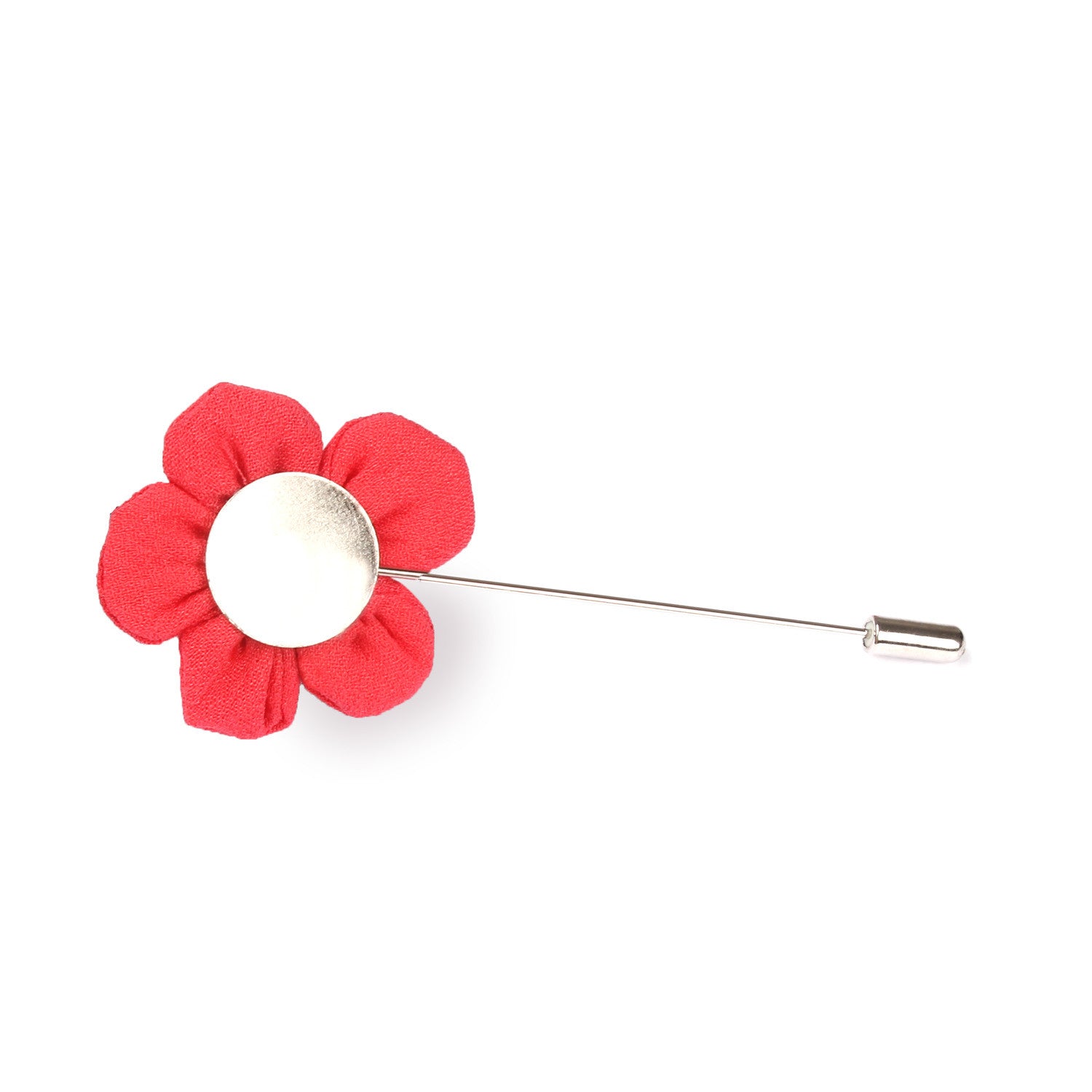 Americain Red Lapel Pin Back Boutonniere