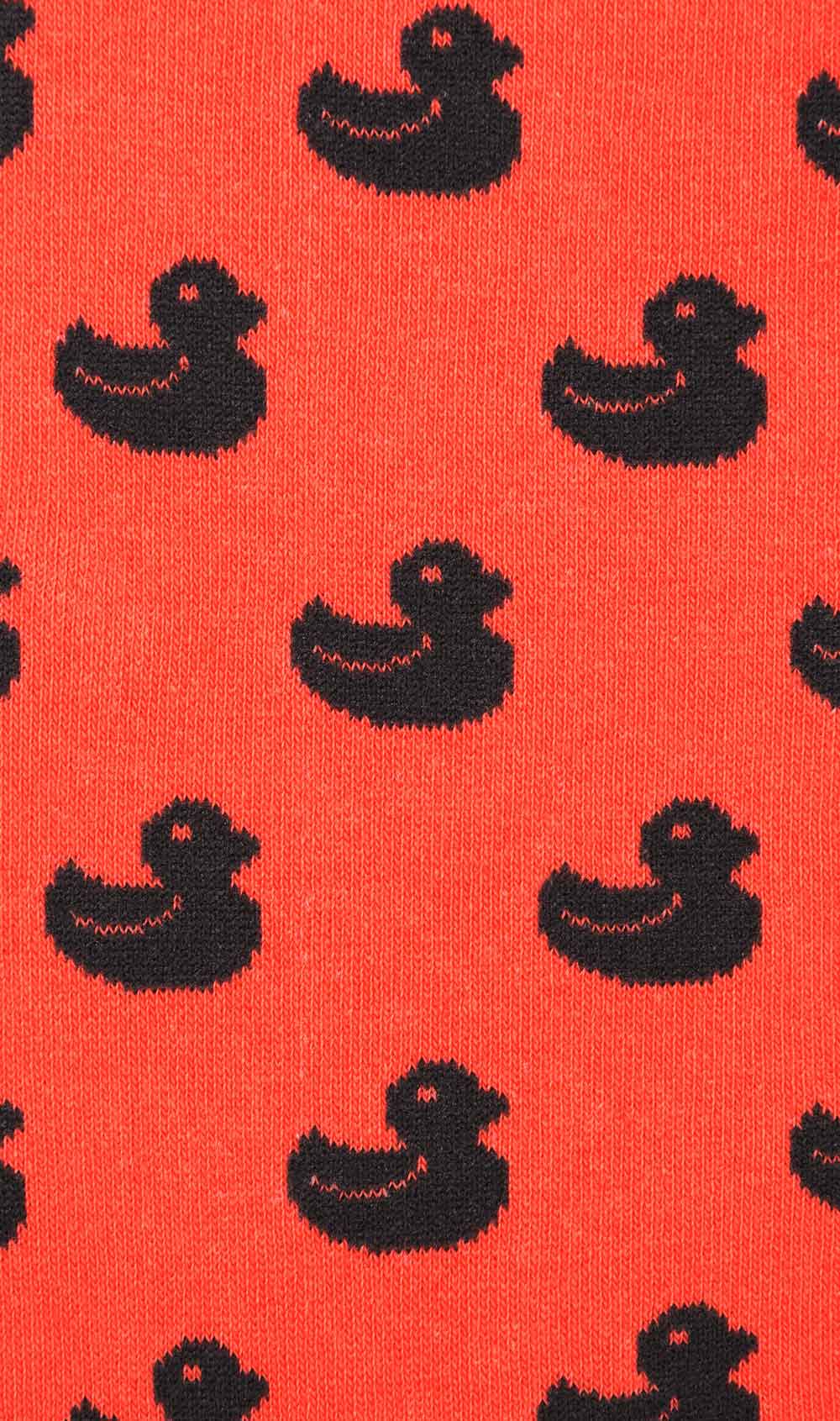Peach Duck Socks Fabric