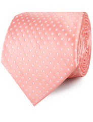Peach Mini Polka Dots Neckties