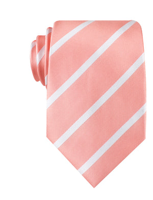Peach Striped Necktie