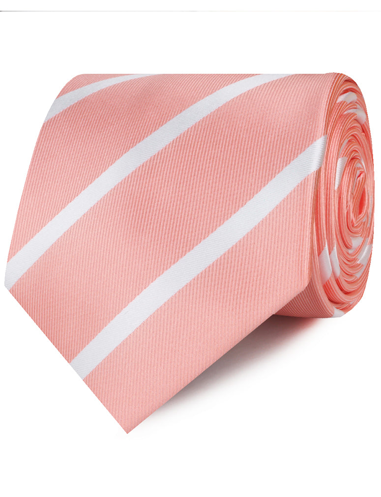 Peach Striped Neckties