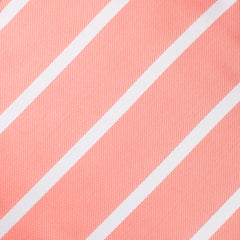 Peach Striped Pocket Square Fabric