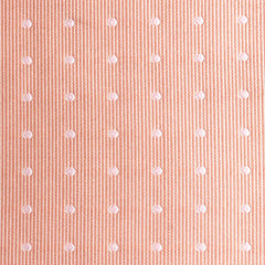 Peach with White Polka Dots Fabric Bow Tie M134