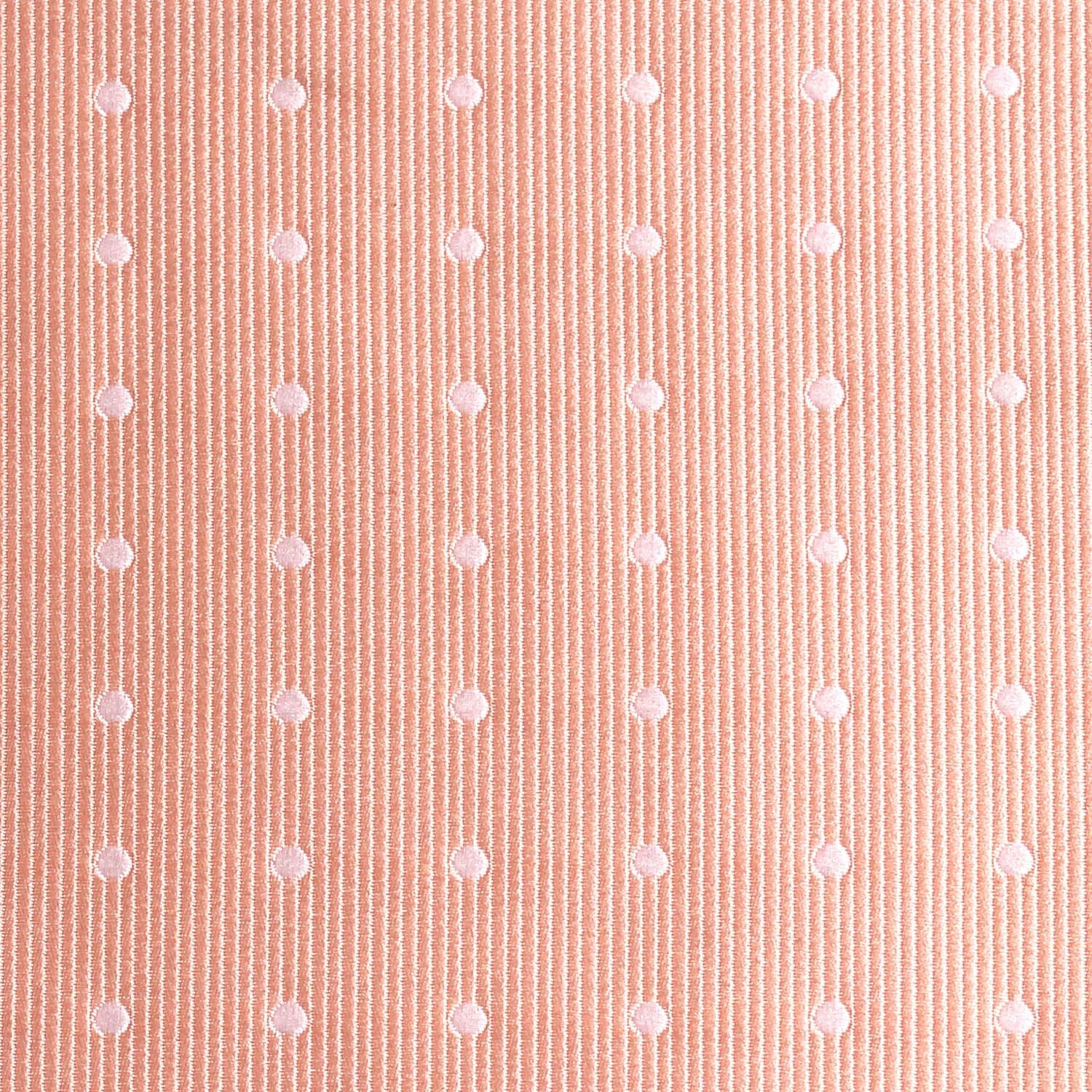 Peach with White Polka Dots Fabric Skinny Tie M134