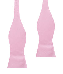 Peony Pink Basket Weave Self Bow Tie
