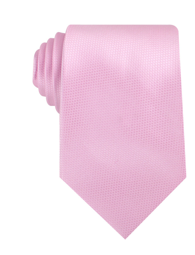 Peony Pink Basket Weave Necktie