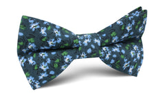 Periwinkle Floral Bow Tie