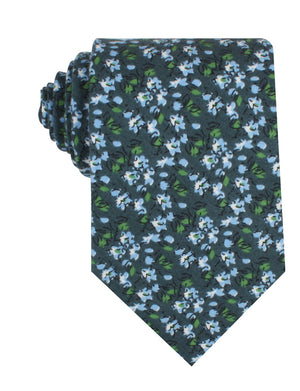 Periwinkle Floral Necktie