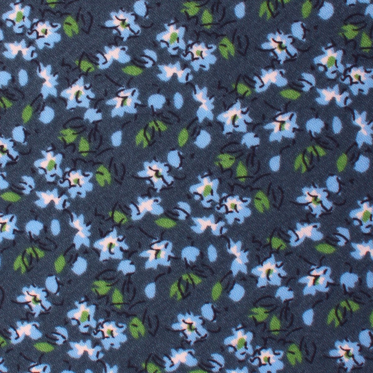 Periwinkle Floral Necktie Fabric