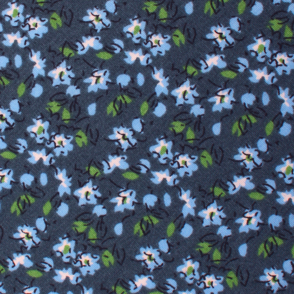 Periwinkle Floral Fabric Swatch