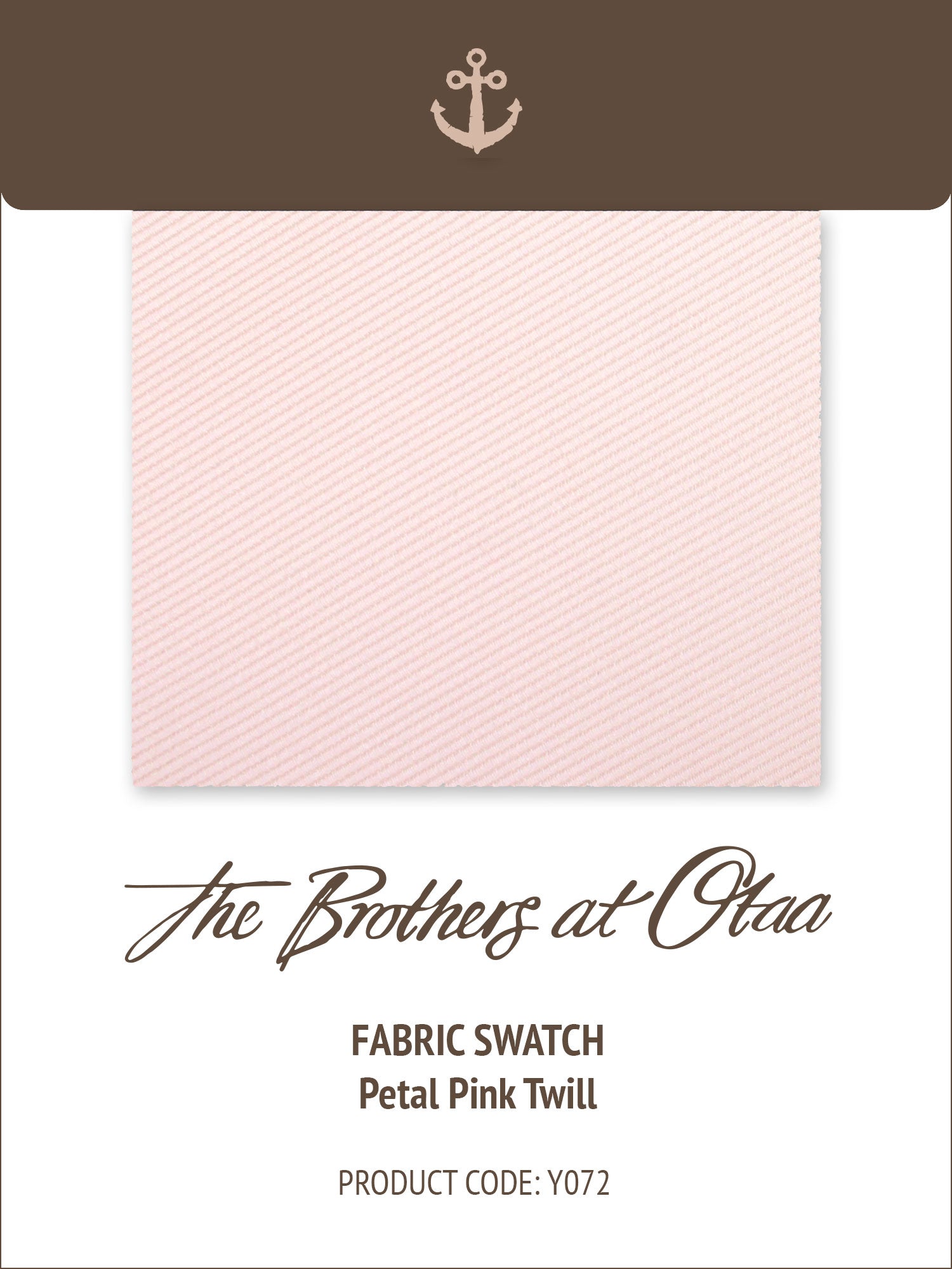 Petal Pink Twill Y072 Fabric Swatch