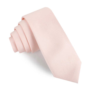 Petal Pink Twill Skinny Tie