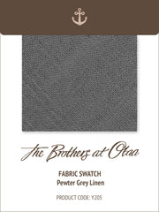 Pewter Grey Linen Y205 Fabric Swatch