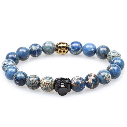 Peyto Shattuckite Black Skull Bracelet