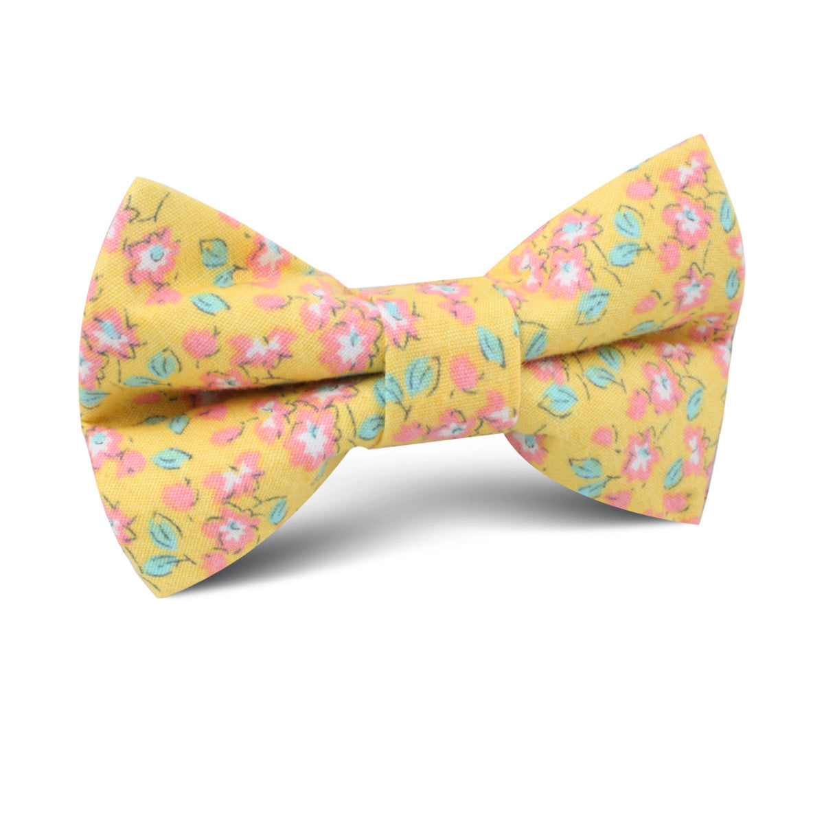 Phi Phi Yellow Floral Kids Bow Tie