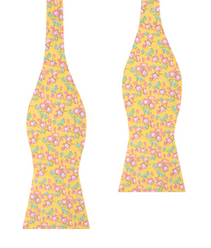Phi Phi Yellow Floral Self Bow Tie