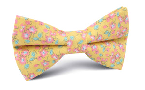 Phi Phi Yellow Floral Bow Tie