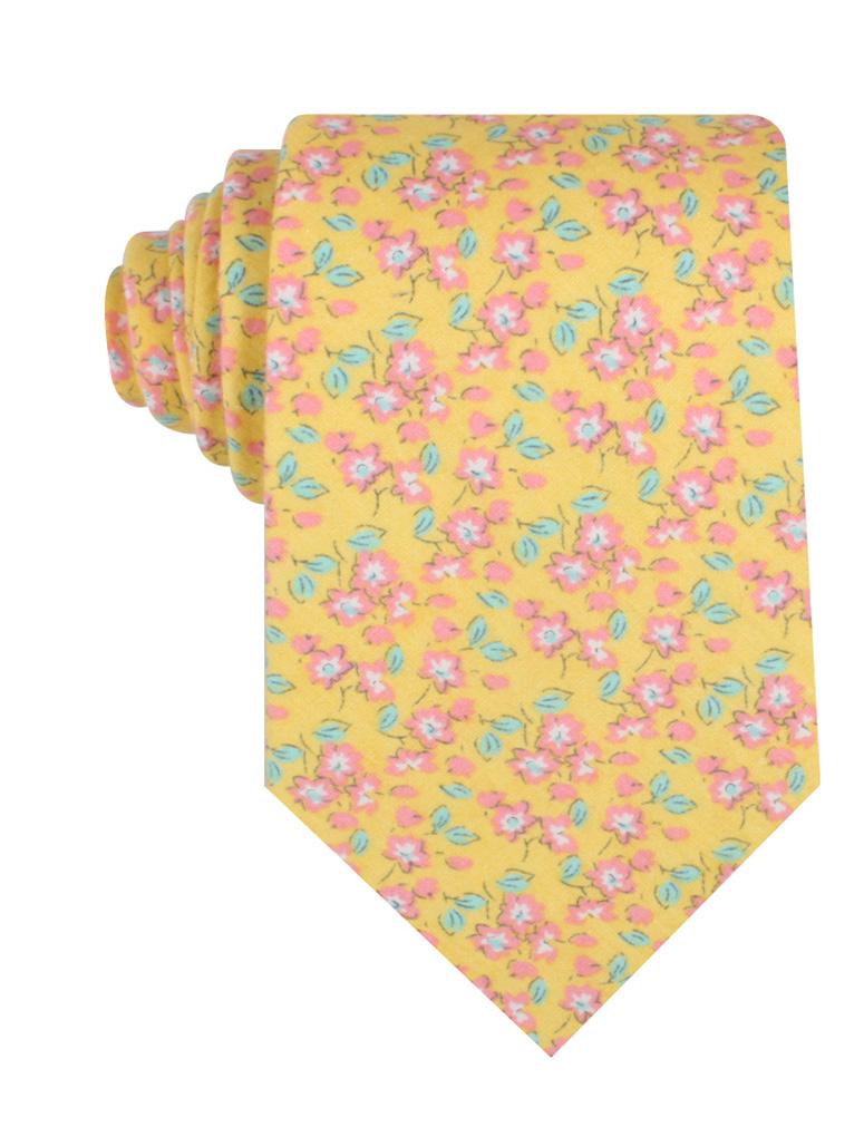 Phi Phi Yellow Floral Necktie