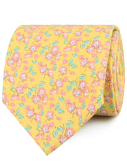 Phi Phi Yellow Floral Neckties