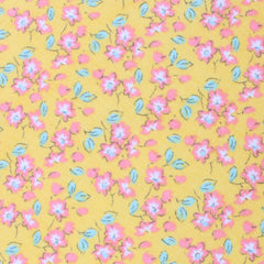 Phi Phi Yellow Floral Skinny Tie Fabric