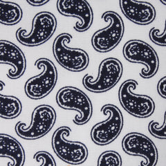 Picasso White on Blue Paisley Fabric Necktie