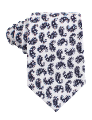 Picasso White on Blue Paisley Tie