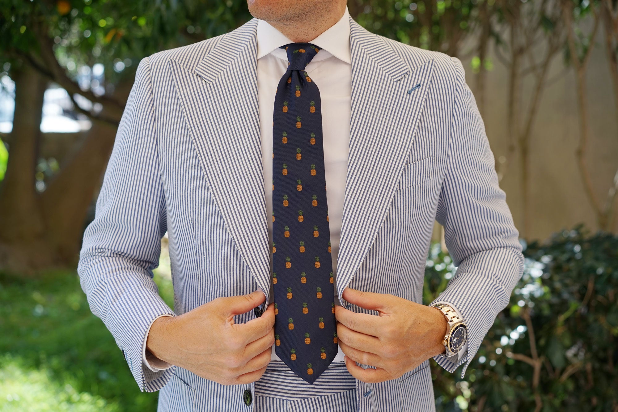 mens pineapple tie