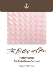 Pink Basket Weave Checkered Y047 fabric Swatch