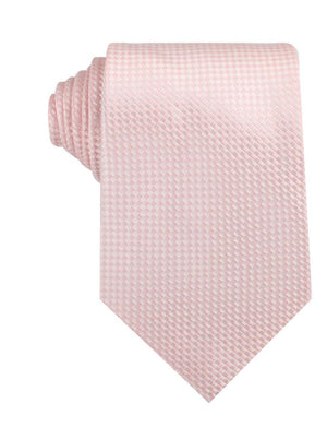 Pink Basket Weave Checkered Necktie