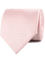 Pink Basket Weave Checkered Neckties