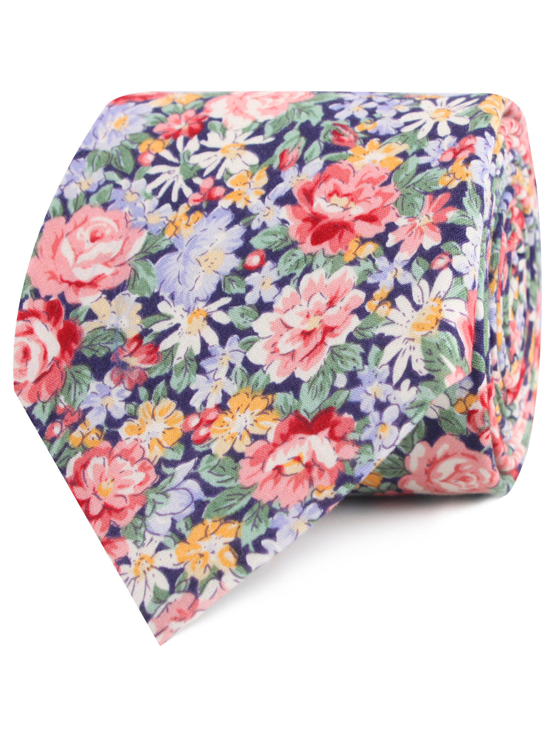 Pink Chrysanthemum Floral Necktie