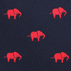 Pink Elephant Skinny Tie Fabric