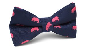 Pink Hippo Bow Tie