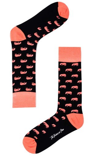 Pink Hippo Socks