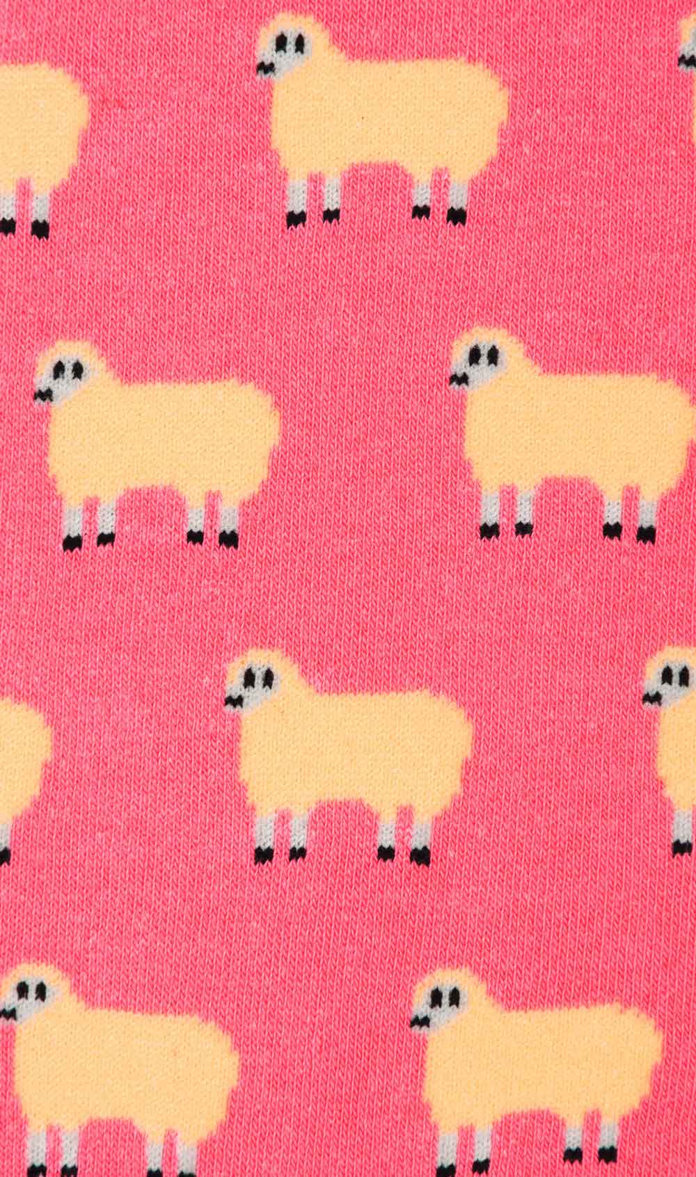 Pink Sheep Socks Fabric