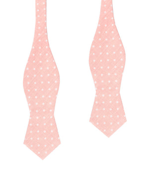 Pink Panther Polkadot Diamond Self Bow Tie