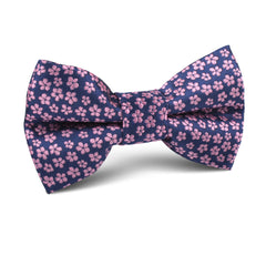 Pink Plum Blossom Floral Kids Bow Tie