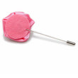 Pink Satin Rose Mens Lapel Pin