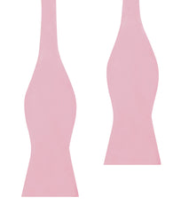 Pink Velvet Self Bow Tie