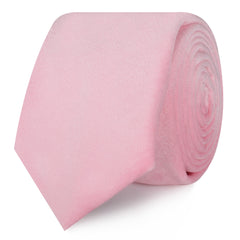 Pink Velvet Skinny Tie Roll