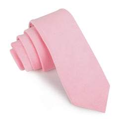 Pink Velvet Skinny Tie
