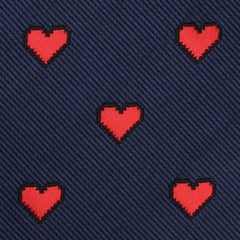 Pixel Love Heart Self Bow Tie Fabric
